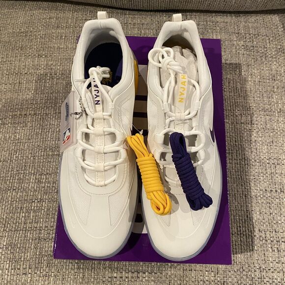 Nike SB Nyjah Free 2 Shoes NBA Los Angeles Lakers DA3439-100 Size 9 - Picture 7 of 11